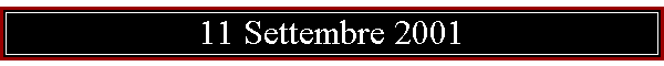 11 Settembre 2001